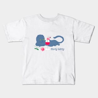 flirty kitty Kids T-Shirt